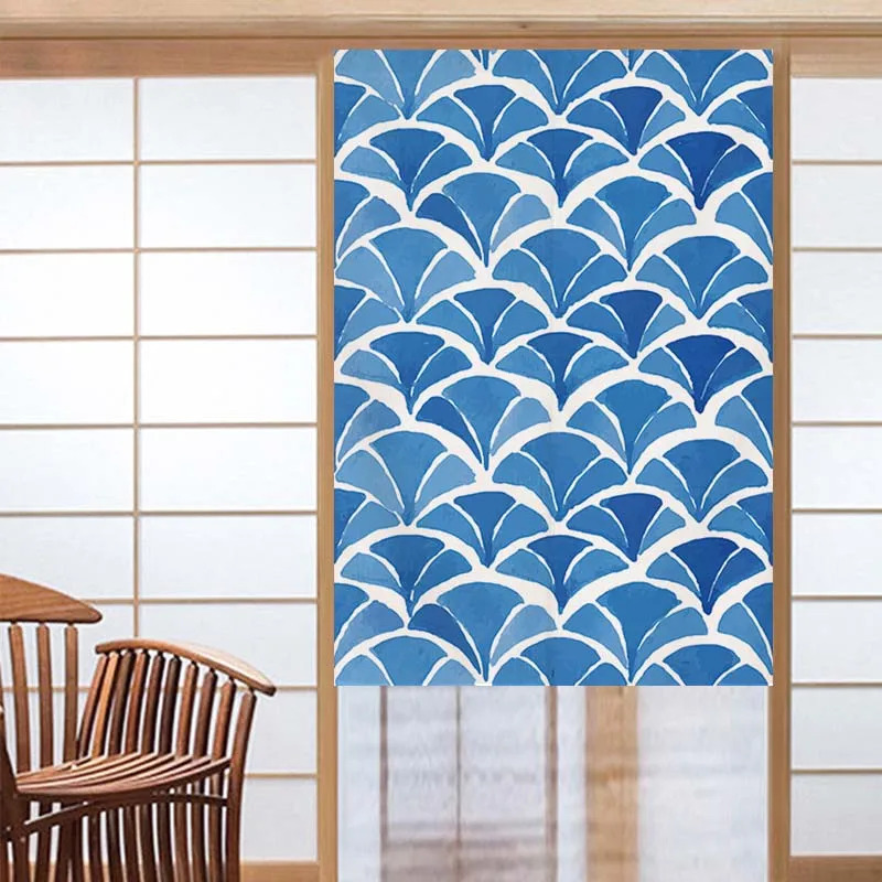 VIKAMA 浮世絵の巨波をイメージしたのれんカーテン、青と - Noren Curtain Doorway のレビューと価格
